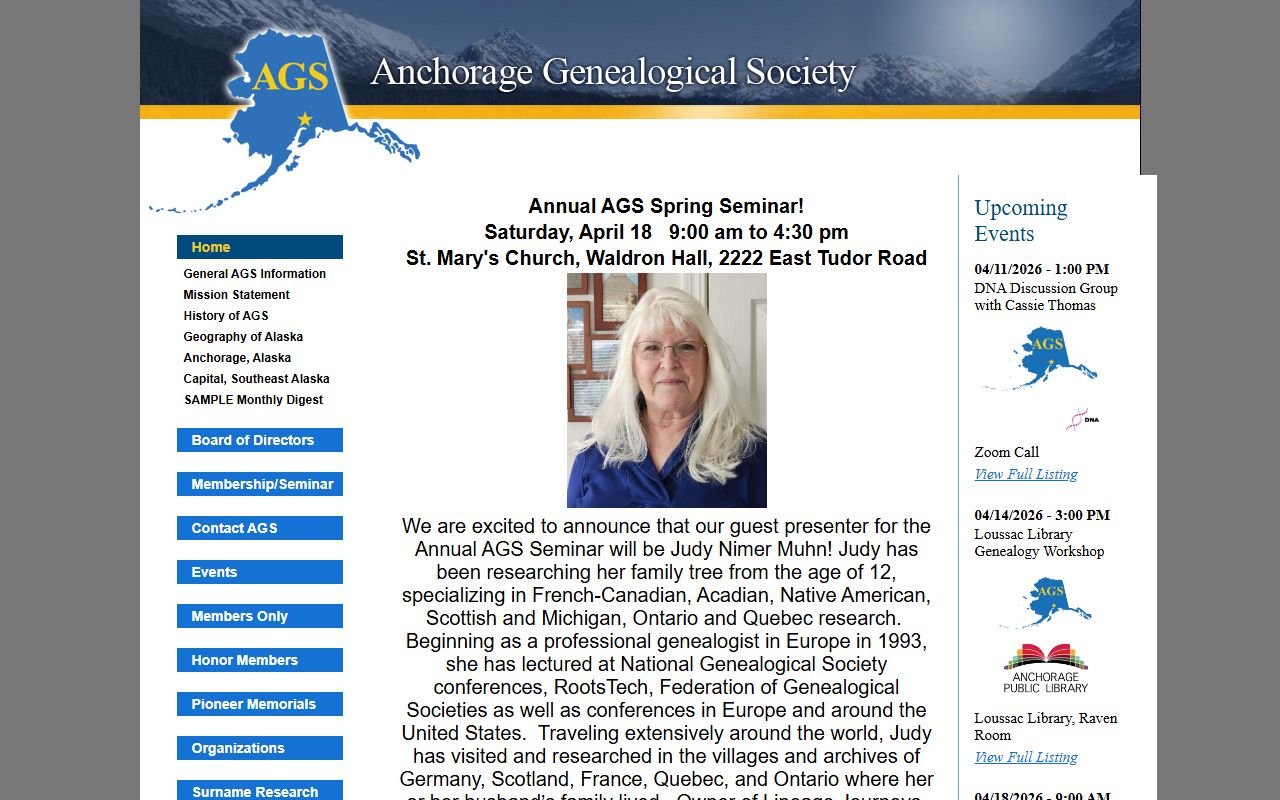 Anchorage Genealogical Society - Anchorage death index and obituary resources