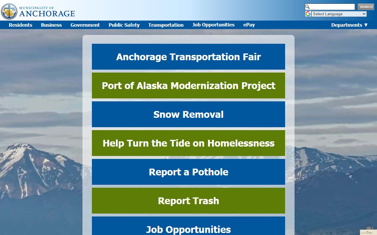 Municipality of Anchorage website - Anchorage death index and cemetery records