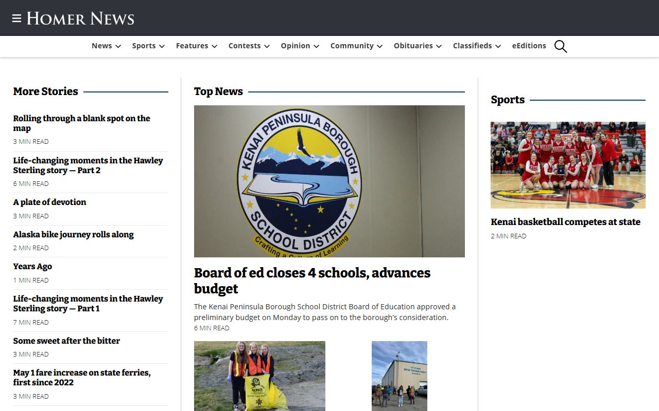 Homer News website