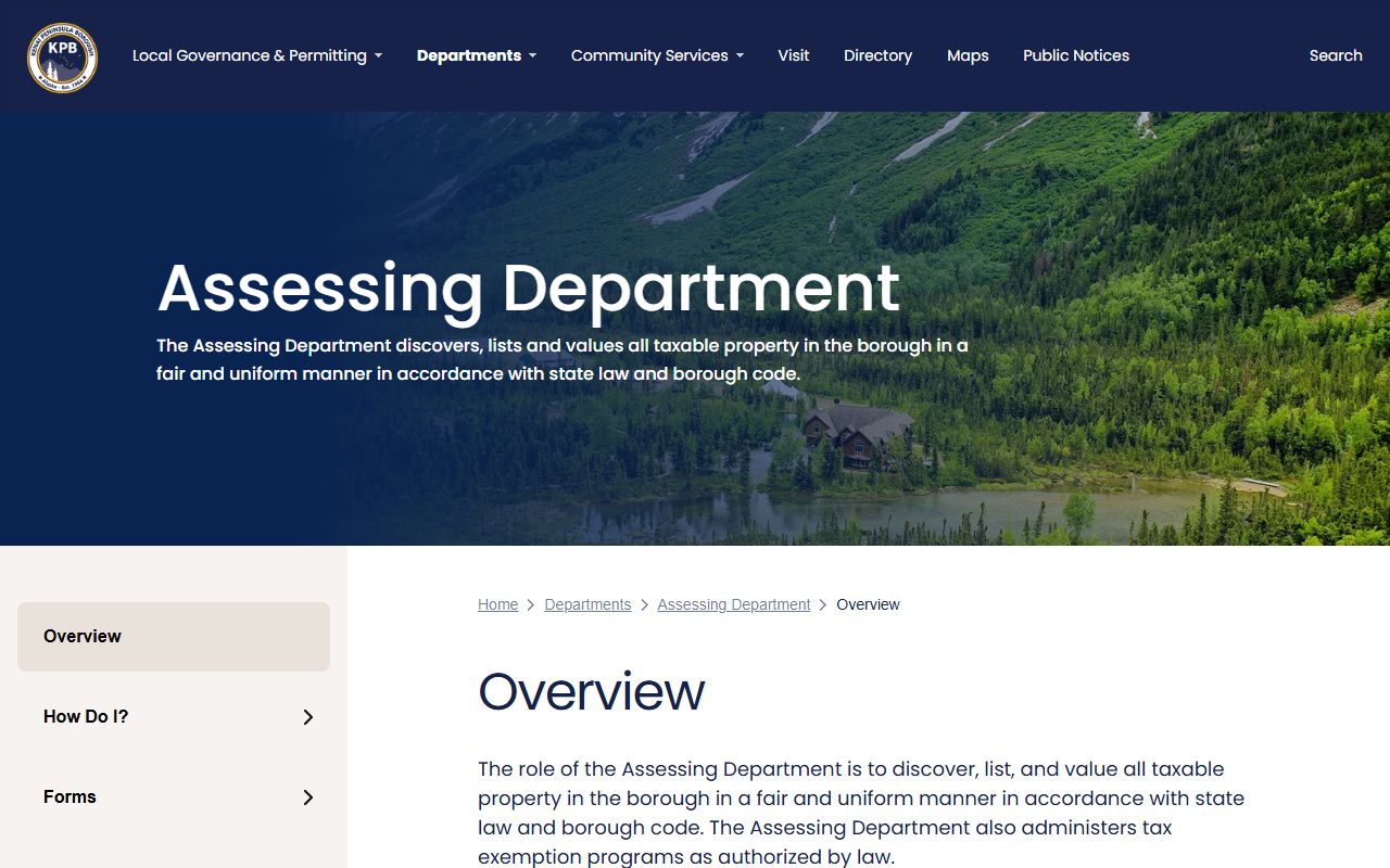 Kenai Peninsula Borough Assessing Department website