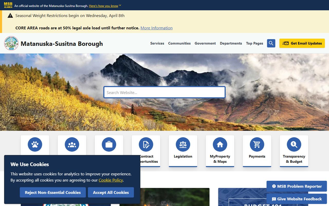 Matanuska-Susitna Borough official website