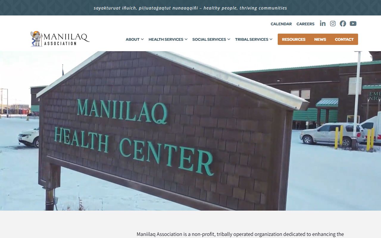 Maniilaq Association website for Northwest Arctic region