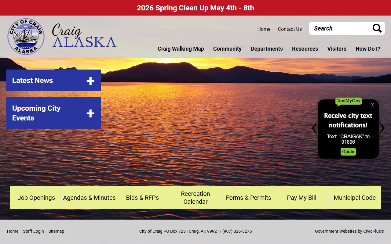 City of Craig Alaska official website